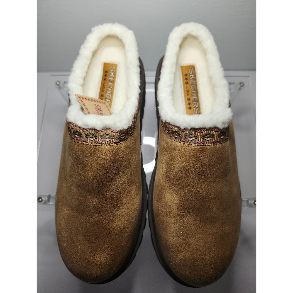 Skechers Women's Platform Mule Clogs Slippers Tan Brown Sz 8.5 NWT Memory Foam - Picture 8 of 16